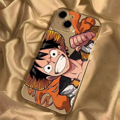 One Piece Luffy and Zoro Handsome Shockproof Cover Y2K Phone Cases - IPhone 11 to 16 Pro Max