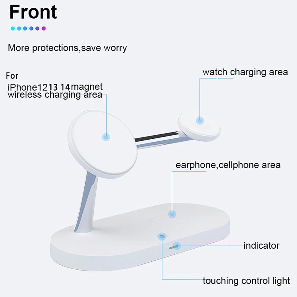 ⚡ 3-in-1 Wireless Charging Stand for iPhone, Apple Watch & AirPods📱⌚