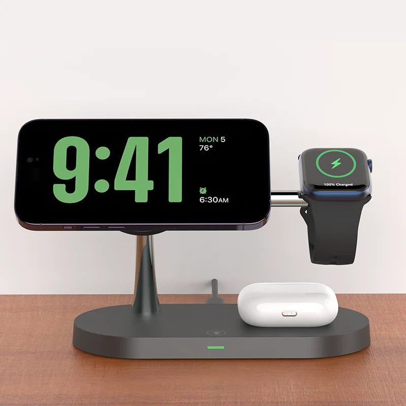 ⚡ 3-in-1 Wireless Charging Stand for iPhone, Apple Watch & AirPods📱⌚