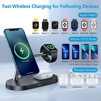 ⚡ 3-in-1 Wireless Charging Stand for iPhone, Apple Watch & AirPods📱⌚