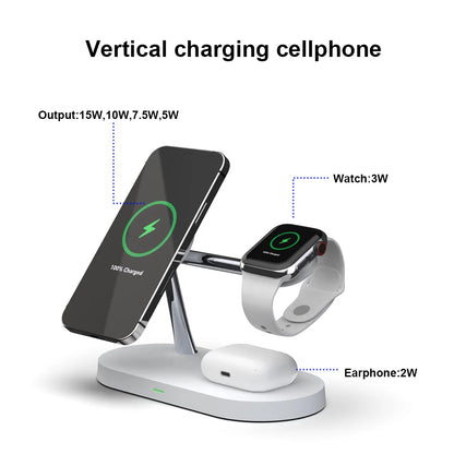 ⚡ 3-in-1 Wireless Charging Stand for iPhone, Apple Watch & AirPods📱⌚