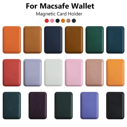 MagSafe Leather Case with Card Holder for iPhone 11/16/Pro Max and Samsung S24 Ultra