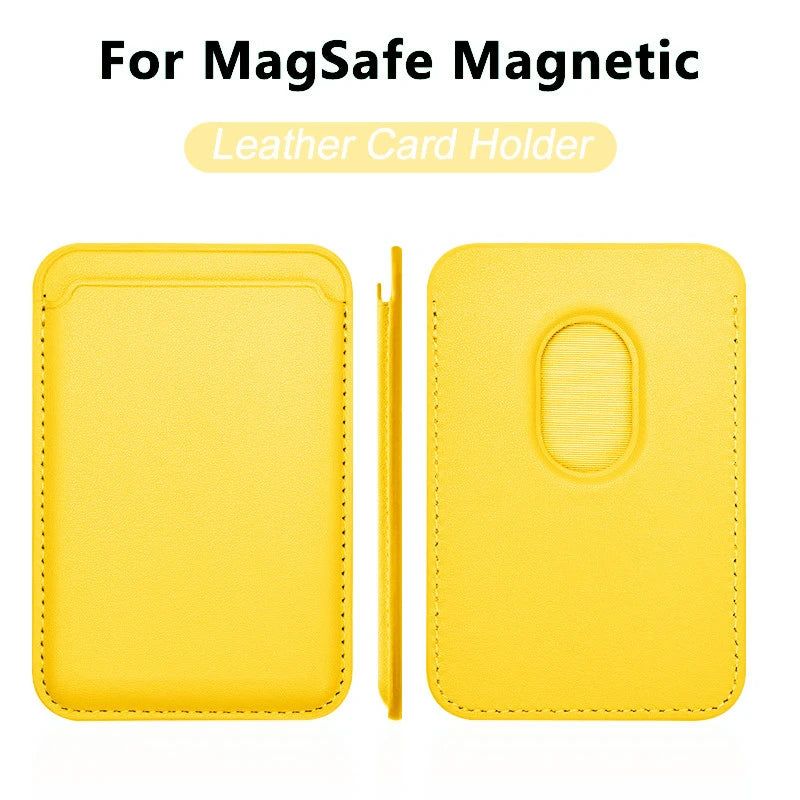 MagSafe Leather Case with Card Holder for iPhone 11/16/Pro Max and Samsung S24 Ultra