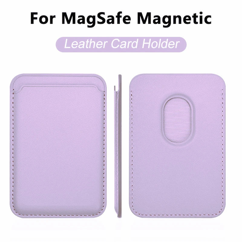 MagSafe Leather Case with Card Holder for iPhone 11/16/Pro Max and Samsung S24 Ultra