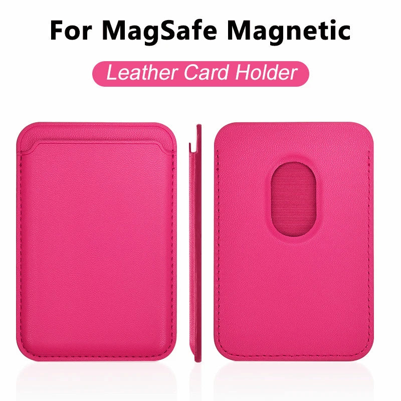 MagSafe Leather Case with Card Holder for iPhone 11/16/Pro Max and Samsung S24 Ultra