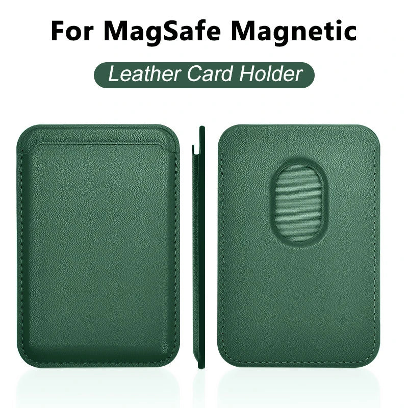 MagSafe Leather Case with Card Holder for iPhone 11/16/Pro Max and Samsung S24 Ultra